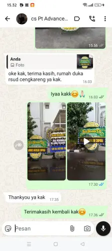 Testimonial Papan Bunga Pernikahan kolaka